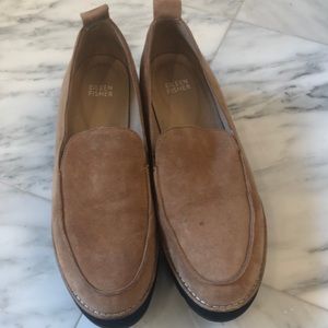 Eileen Fisher brown suede loafers in “like new” condition